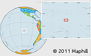 Political Location Map of the area around 20° 2' 43" S, 112° 7' 30" W