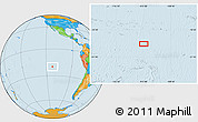 Political Location Map of the area around 20° 2' 43" S, 112° 58' 29" W