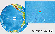 Physical Location Map of the area around 20° 2' 43" S, 113° 49' 29" W