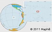 Political Location Map of the area around 20° 2' 43" S, 113° 49' 29" W