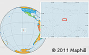 Political Location Map of the area around 20° 2' 43" S, 117° 13' 29" W