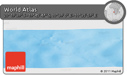 Physical Panoramic Map of the Area around 20° 2' 43" S, 11° 7' 30" E