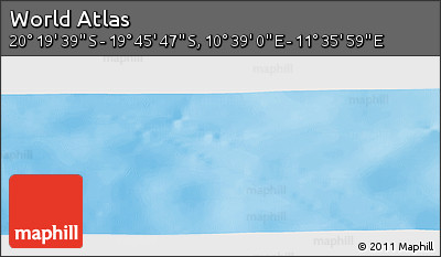 Physical Panoramic Map of the Area around 20° 2' 43" S, 11° 7' 30" E