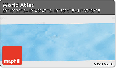 Physical Panoramic Map of the Area around 20° 2' 43" S, 11° 7' 30" E