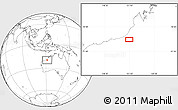 Blank Location Map of the area around 20° 2' 43" S, 121° 37' 30" E