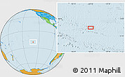 Political Location Map of the area around 20° 2' 43" S, 130° 49' 29" W