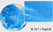 Shaded Relief Location Map of the area around 20° 2' 43" S, 130° 49' 29" W