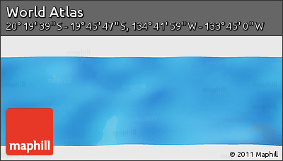 Physical Panoramic Map of the Area around 20° 2' 43" S, 134° 13' 29" W