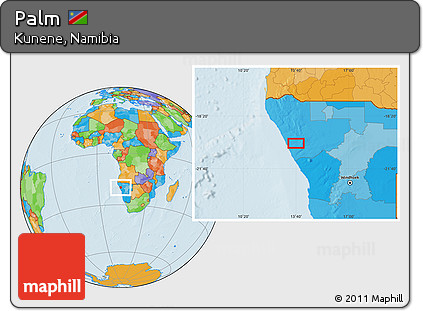 Political Location Map of Palm
