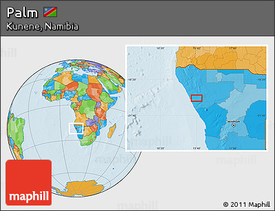 Political Location Map of Palm