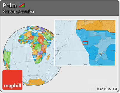 Political Location Map of Palm