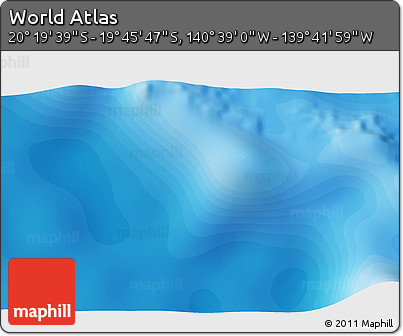 Political 3D Map of the Area around 20° 2' 43" S, 140° 10' 30" W
