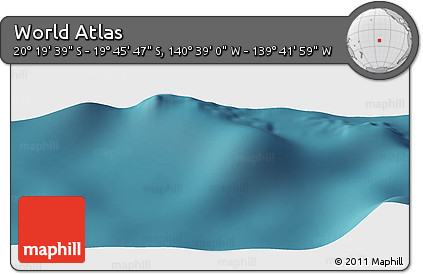 Satellite Panoramic Map of the Area around 20° 2' 43" S, 140° 10' 30" W