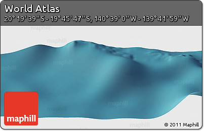 Satellite Panoramic Map of the Area around 20° 2' 43" S, 140° 10' 30" W