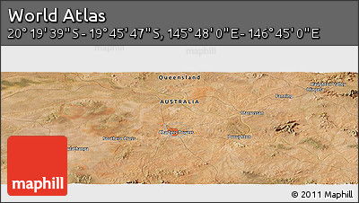 Satellite Panoramic Map of the Area around 20° 2' 43" S, 146° 16' 30" E