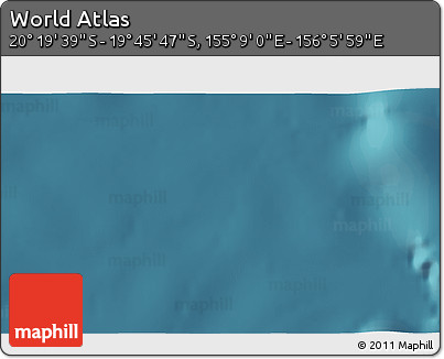 Satellite 3D Map of the Area around 20° 2' 43" S, 155° 37' 30" E