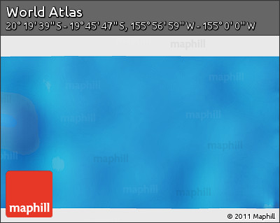 Physical 3D Map of the Area around 20° 2' 43" S, 155° 28' 29" W