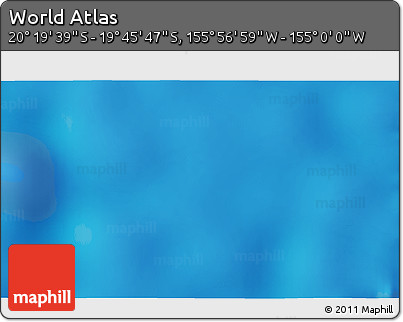 Physical 3D Map of the Area around 20° 2' 43" S, 155° 28' 29" W