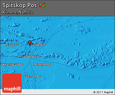 Political 3D Map of Spitskop Pos