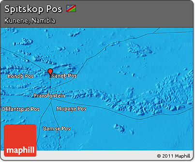 Political 3D Map of Spitskop Pos