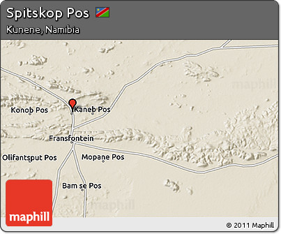 Shaded Relief 3D Map of Spitskop Pos