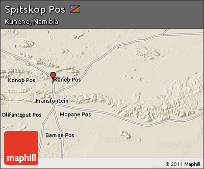 Shaded Relief 3D Map of Spitskop Pos