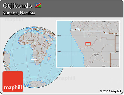 Gray Location Map of Otjikondo