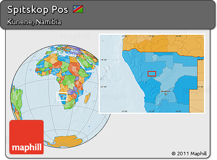 Political Location Map of Spitskop Pos