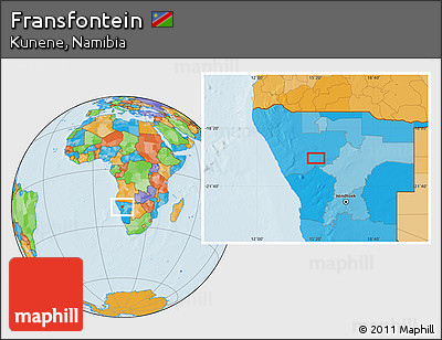 Political Location Map of Fransfontein