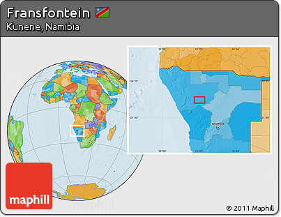 Political Location Map of Fransfontein