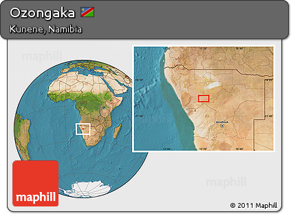 Satellite Location Map of Ozongaka