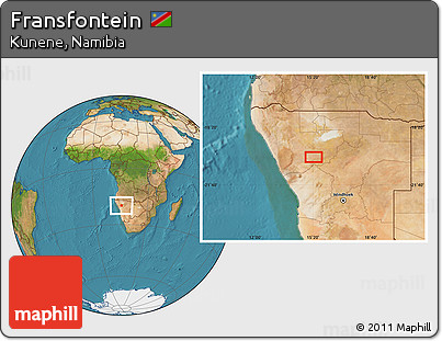 Satellite Location Map of Fransfontein