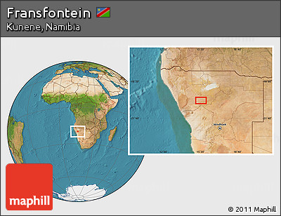 Satellite Location Map of Fransfontein