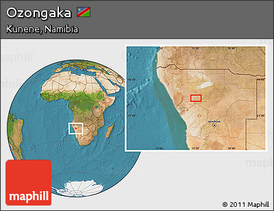 Satellite Location Map of Ozongaka