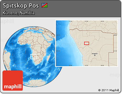 Shaded Relief Location Map of Spitskop Pos