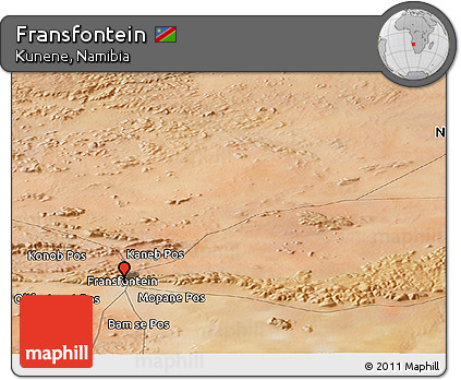 Satellite Panoramic Map of Fransfontein