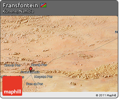 Satellite Panoramic Map of Fransfontein