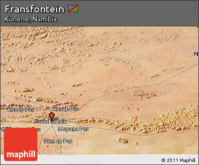 Satellite Panoramic Map of Fransfontein
