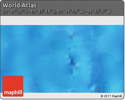 Political 3D Map of the Area around 20° 2' 43" S, 15° 13' 29" W