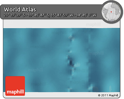 Satellite 3D Map of the Area around 20° 2' 43" S, 15° 13' 29" W