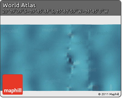 Satellite 3D Map of the Area around 20° 2' 43" S, 15° 13' 29" W