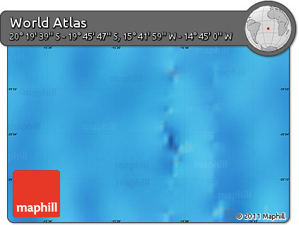 Physical Map of the Area around 20° 2' 43" S, 15° 13' 29" W
