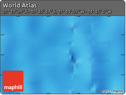 Physical Map of the Area around 20° 2' 43" S, 15° 13' 29" W