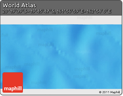 Physical 3D Map of the Area around 20° 2' 43" S, 162° 25' 30" E