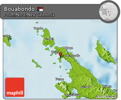 Physical 3D Map of Bouabondo