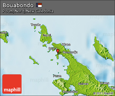 Physical 3D Map of Bouabondo