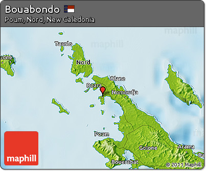 Physical 3D Map of Bouabondo