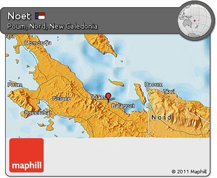 Political 3D Map of Noet