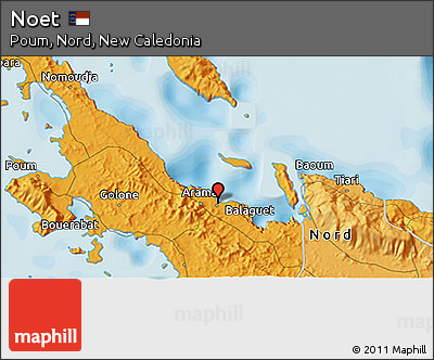 Political 3D Map of Noet