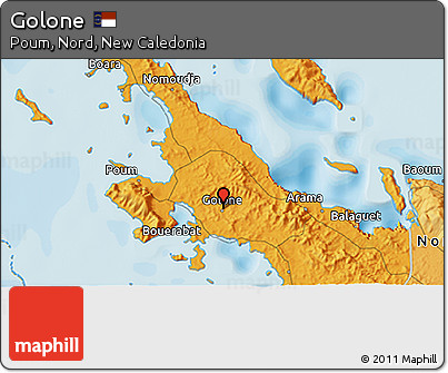 Political 3D Map of Golone